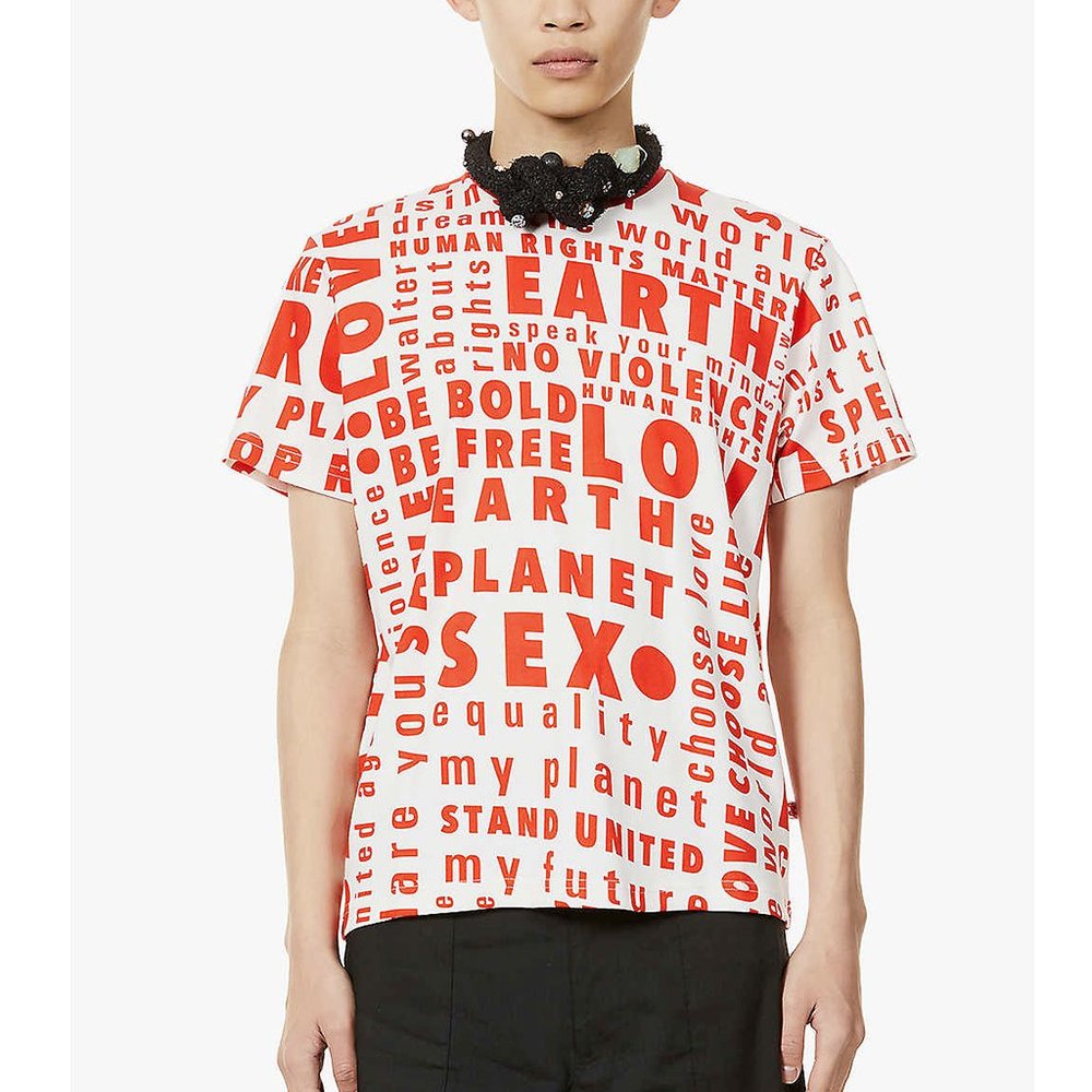 WALTER VAN BEIRENDONCK WORDS TEE F/W 20  W:AR